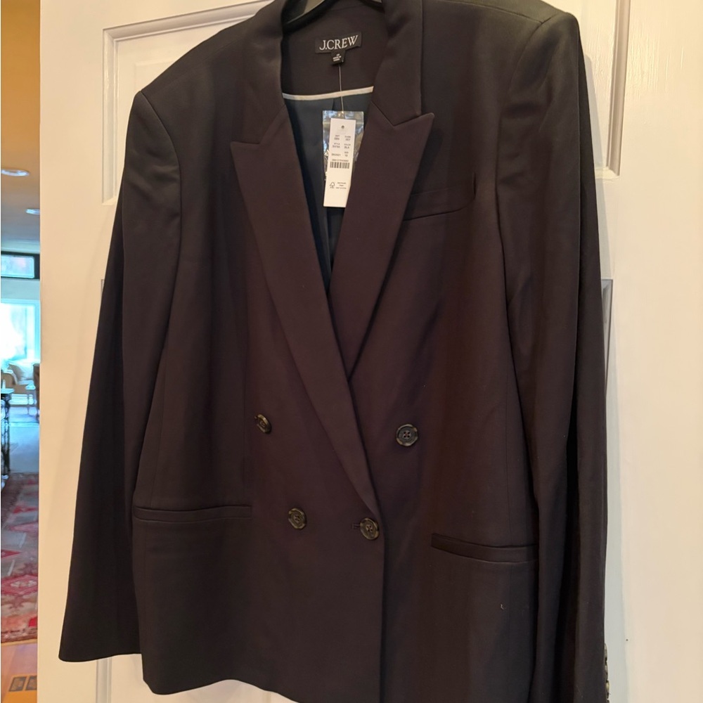 J Crew top selling double breasted blazer in city twill